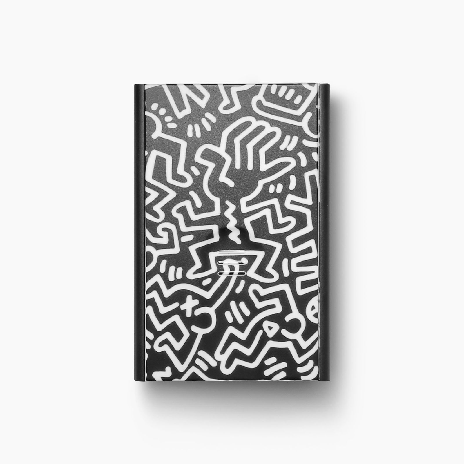 OGON Slider Aluminum Wallet - Keith Haring White